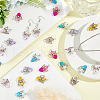 Glass & Alloy Pendant PALLOY-FH00045-5