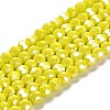 Electroplate Opaque Glass Beads Strands EGLA-A035-P6mm-A04-1