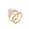 925 Sterling Silver Micro Pave Cubic Zirconia Stackable Finger Rings UD9472-4-3