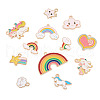 Boutigem 24Pcs 12 Style Alloy Enamel Pendants ENAM-BG0001-02-12