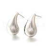 Rack Plating Brass Twist Teardrop Stud Earrings for Women X-EJEW-K247-02P-2