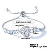 Elegant Brass Pave Cubic Zirconia Slider Bracelets LA2157-1-1