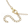 Brass Flower Heart Locket Pendant Cable Chain Necklaces for Women NJEW-JN05235-5