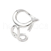 Hollow 304 Stainless Steel Cuff Rings RJEW-S626-07P-2