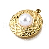 Plastic Pearl Pendants STAS-Q360-03I-G-2