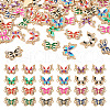 48Pcs 12 Styles Alloy Enamel Connector Charms ENAM-TA0001-59-2