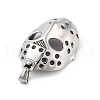 Retro 304 Stainless Steel Big Pendant Rhinestone Setting STAS-I205-09AS-2
