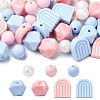 35Pcs 7 Styles Food Grade Eco-Friendly Silicone Beads SIL-YW0001-25-1