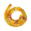 Dyed Natural Dragon Veins Agate Beads Strands X-G-C068-6mm-15-5