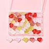 50Pcs Glass Connector Charms PALLOY-FZ00019-6