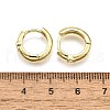 Brass Micro Pave Clear Cubic Zirconia Hoop Earrings EJEW-H157-06G-5