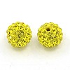 Grade A Rhinestone Polymer Clay Pave Disco Ball Beads for Bling Jewelry Making X-RB-H258-10MM-249-1