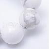 Round Natural Howlite Bead Strands G-R345-10mm-18-4