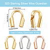 Beebeecraft 30Pcs 3 Colors 925 Sterling Silver Wire Guardian and Protectors STER-BBC0006-05A-2