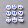White Opaque Acrylic Beads MACR-N008-42-A03-2