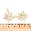 Rack Plating Brass Micro Pave Clear Cubic Zirconia Pendants KK-C063-04G-3