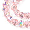 Transparent Electroplate Glass Beads Strands EGLA-TAC0006-05A-3