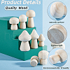 Gorgecraft 30Pcs 6 Styles Unfinished Wood Display Decorations WOOD-GF0001-88-6