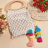 Polyester Tassel Pendant Decoration HJEW-WH20003-04B-01-5