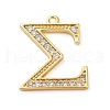 Rack Plating Brass Micro Pave Cubic Zirconia Pendant KK-H449-76G-21-1