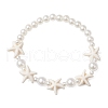 ABS Plastic Imitation Pearl Round Beads Stretch Bracelets BJEW-JB11869-01-2