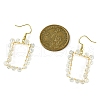 5 Pair 5 Style Brass Geometry Dangle Earrings with Glass Beaded EJEW-JE05400-4