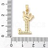 Rack Plating Brass Micro Pave Cubic Zirconia Pendants KK-D535-01L-RS-3