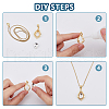 2Pcs 2 Colors Brass Pendants Cabochon Settings FIND-HS0001-14-5