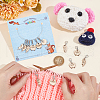 12Pcs 12 Style Cat & Sheep Wood Pendant Stitch Markers HJEW-AB00655-3