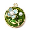 Alloy Enamel Pendants ENAM-K076-10F-G-1