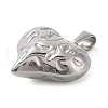 Non-Tarnish 304 Stainless Steel Pendants STAS-R229-06P-2