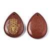 Synthetic Goldstone Pendants G-T122-73J-3