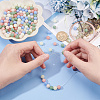 Olycraft 150Pcs 5 Colors Synthetic Luminous Stone Beads G-OC0004-64-3