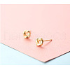 Brass Micro Pave Clear Cubic Zirconia Stud Earrings FS-WGE47D1-23-1