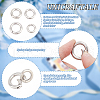 Unicraftale Ring Smooth 304 Stainless Steel Spring Gate Rings STAS-UN0007-24P-5