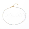 Rondelle Natural Morganite Beaded Necklaces NJEW-JN03404-01-1