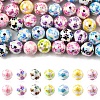 50Pcs AB Color Ptinted Opaque Acrylic Beads OACR-CJ0002-27-1