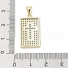 Real 18K Gold Plated Brass Micro Pave Cubic Zirconia Pendants KK-A209-10B-G-3