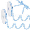 Tartan Pattern Nylon Ribbon for Garment Accessories OCOR-WH0097-55B-1