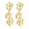 Ion Plating(IP) 304 Stainless Steel Tree Branch Stud Earrings EJEW-D281-32G-1