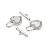 Shell Toggle Clasps KK-E068-VC162-3