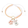 Easter Glass Seed Beads Braided Bead Bracelets BJEW-MZ00150-06-2