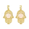 Natural Rose Quartz Pendants G-F786-07G-30-1
