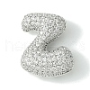 Rack Plating Brass Cubic Zirconia Pendants KK-S378-02P-Z-1