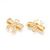 Brass Micro Pave Cubic Zirconia Pendants KK-N257-39G-2