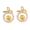 Brass Micro Pave Clear Cubic Zirconia Peg Bails KK-B137-16G-1
