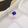 Rectangle Resin with Glass Finger Rings for Women FS-WG96B1D-02-1