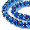 Transparent Handmade Bumpy Lampwork Beads Strands LAMP-T007-18-B09-3