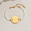 Stainless Steel Flat Round Link Bracelets SV3292-2-1