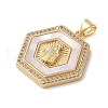 Brass Micro Pave Cubic Zirconia Pendants KK-I712-52G-08-2